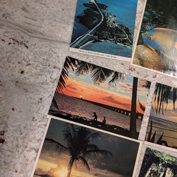Lot Of Seven Blank Florida Keys, Sunset & Ocean Vintage 4x6 Postcards Unused - Picture 9 of 16